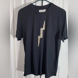 Imogene + Willie Women Bolt Tee Medium Pre-owned USA made T-shirt Lightning AA10